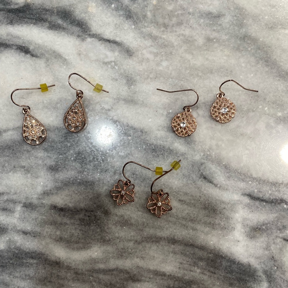 Rose gold earrings